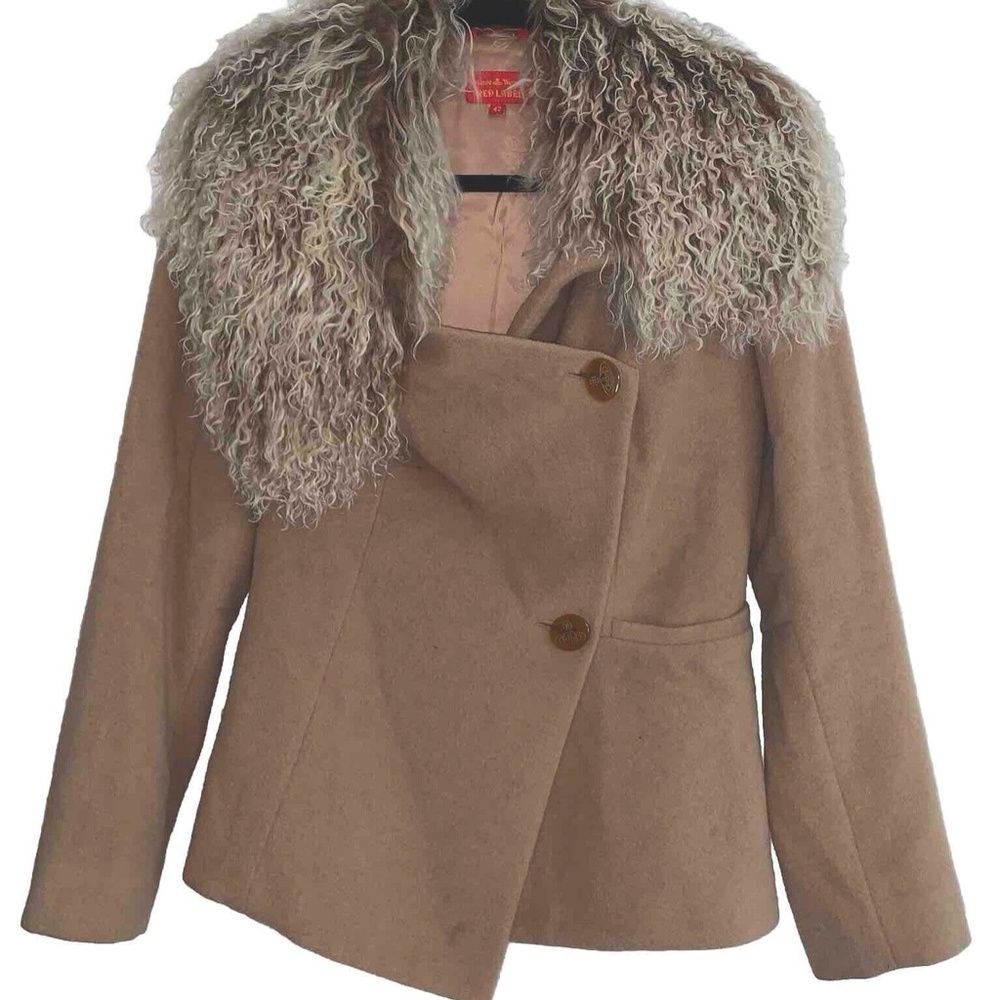 Vivienne Westwood Red Label Wool Camel Coat Rare Jacket 42 vintage 90's